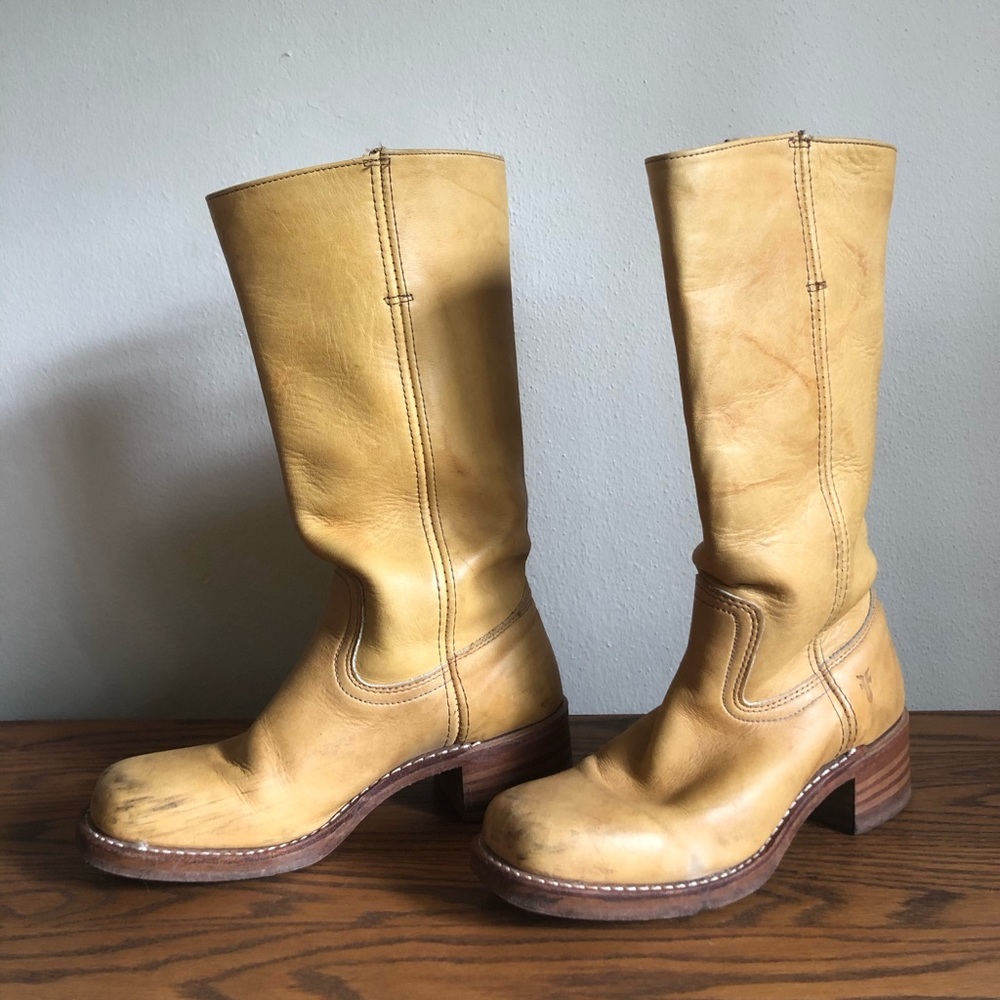 Frye Campus Boot Banana Yellow size 8